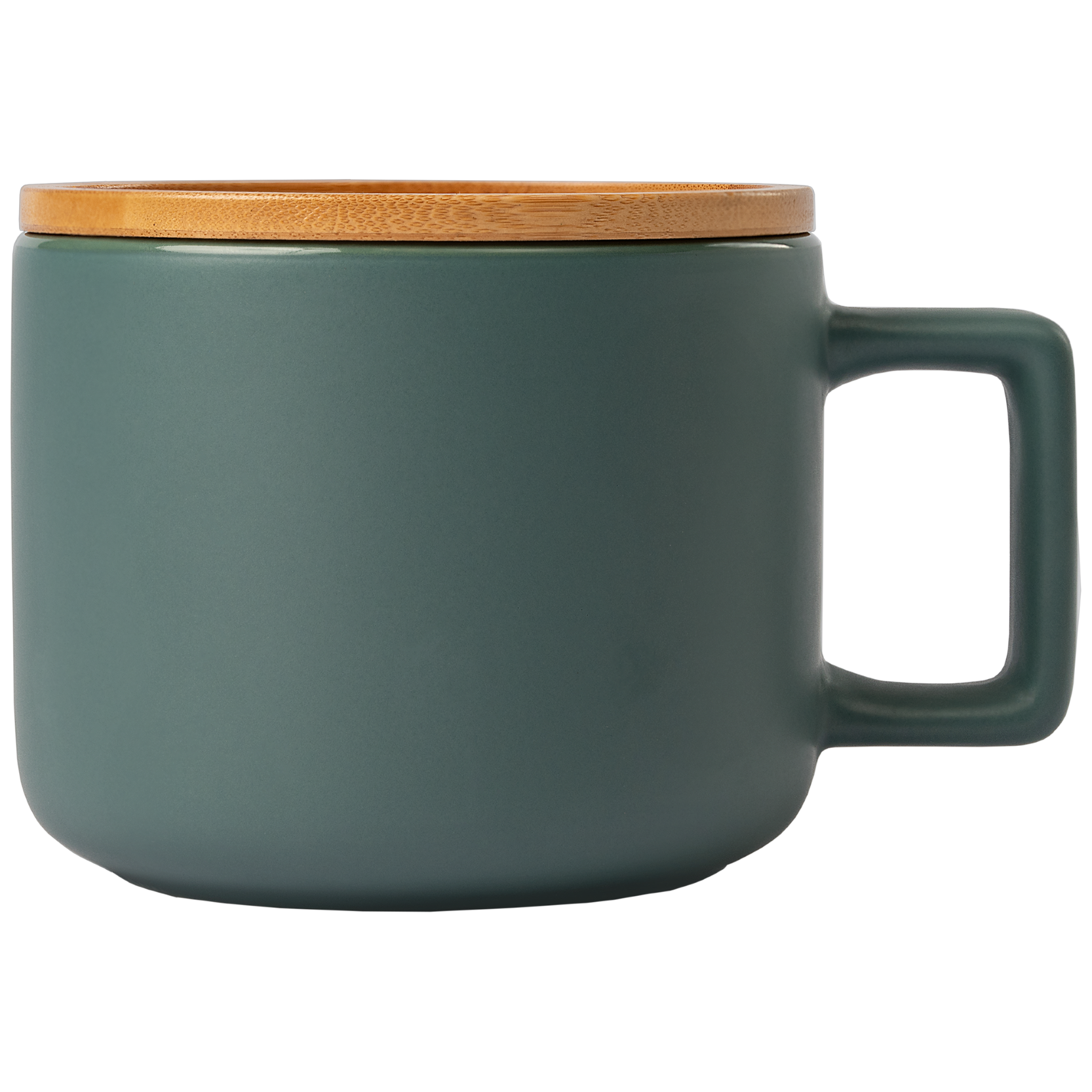 Tasse promotionnelle couvercle bambou - Café Virtuoso 355 ml Vert 